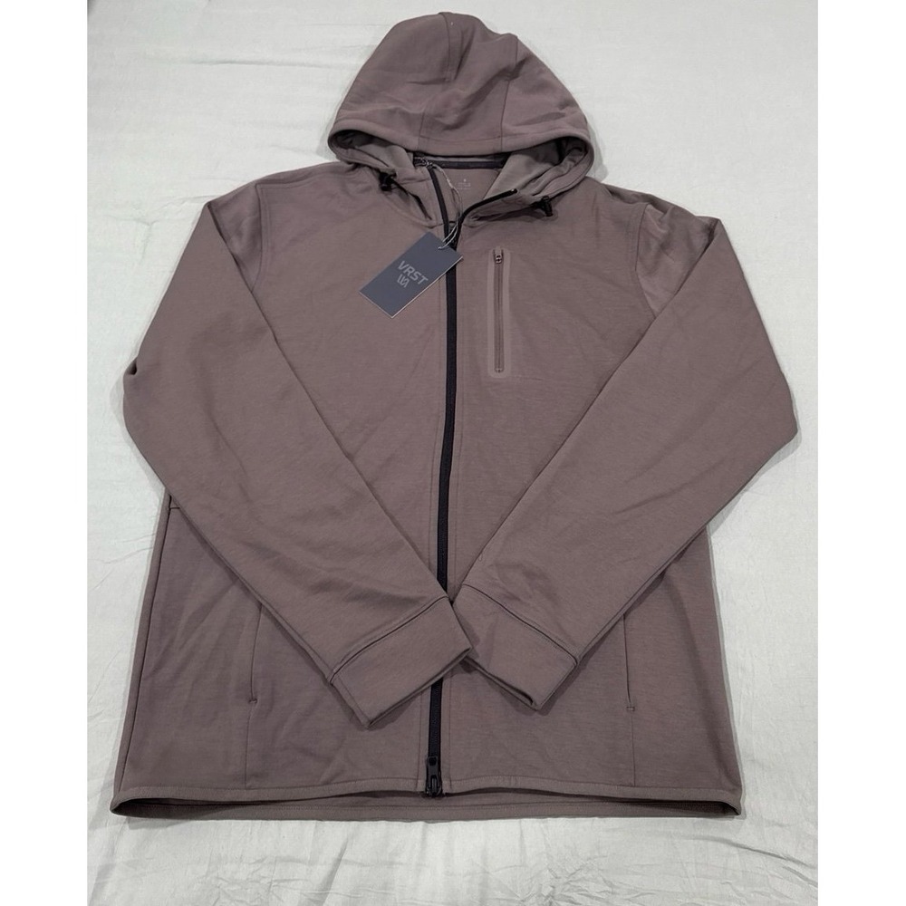 Men's VRST Warm‎ Pewter Pinnacle Fleece Full Zip Hoodie Athletic Jacket - Small